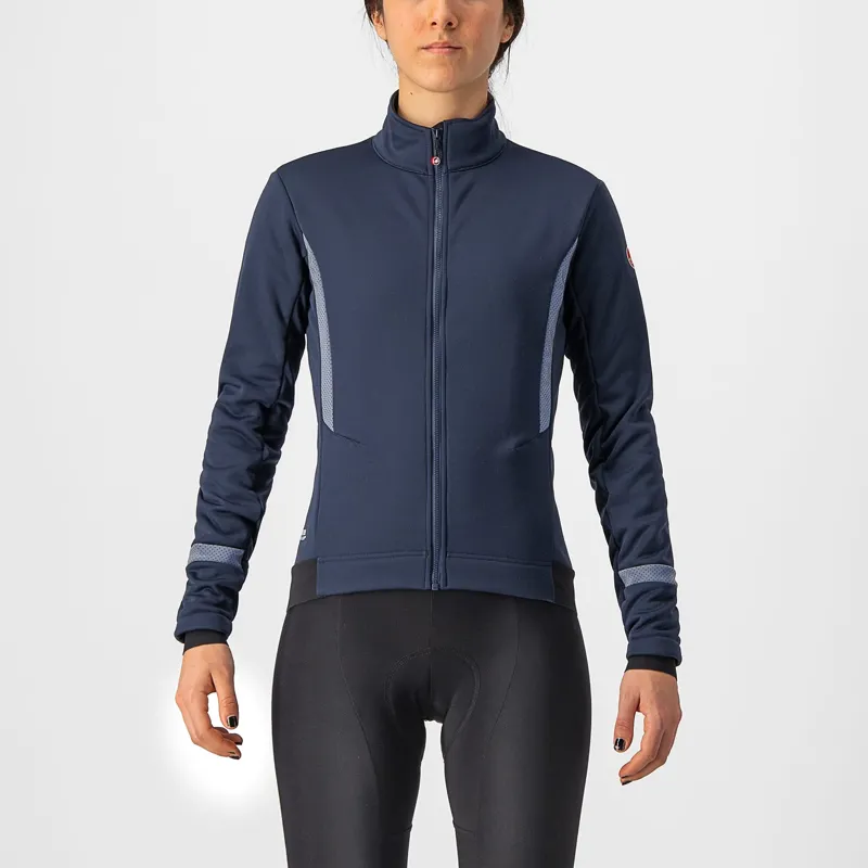 Castelli Dinamica 2 Womens Jacket in Savile Blue Silver Reflex