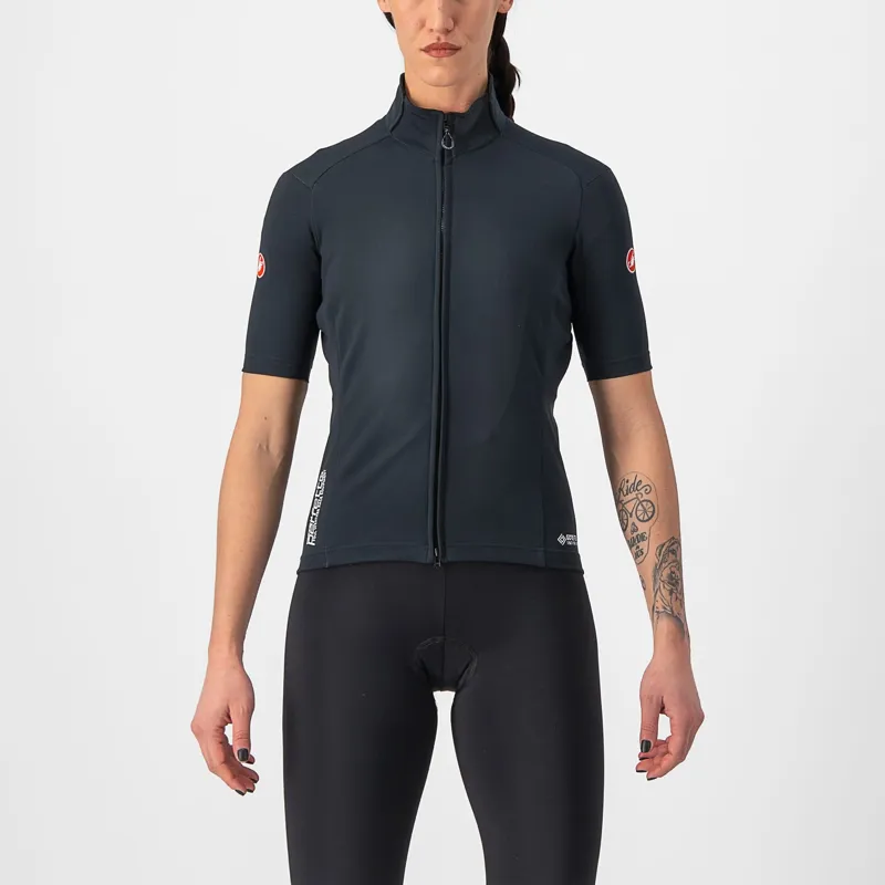 Castelli Perfetto RoS 2 Womens Wind Jersey in Light Black