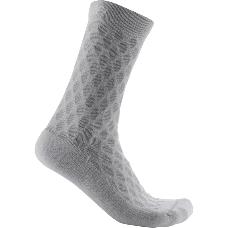 Castelli Sfida 13 Womens Socks in Silver Grey White