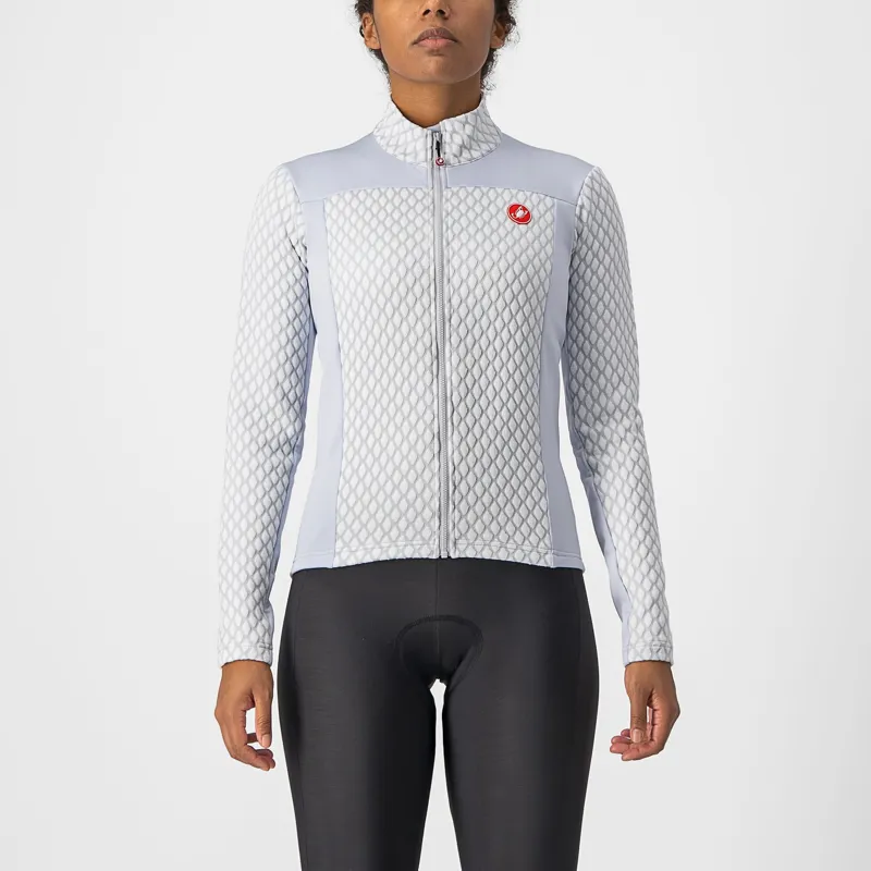 Castelli Sfida 2 Womens Jersey in Silver Grey White