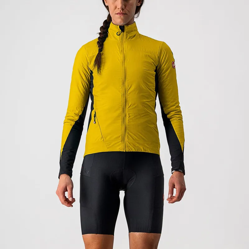 Castelli Unlimited Womens Puffy Jacket in Goldenrod Dark Grey Black