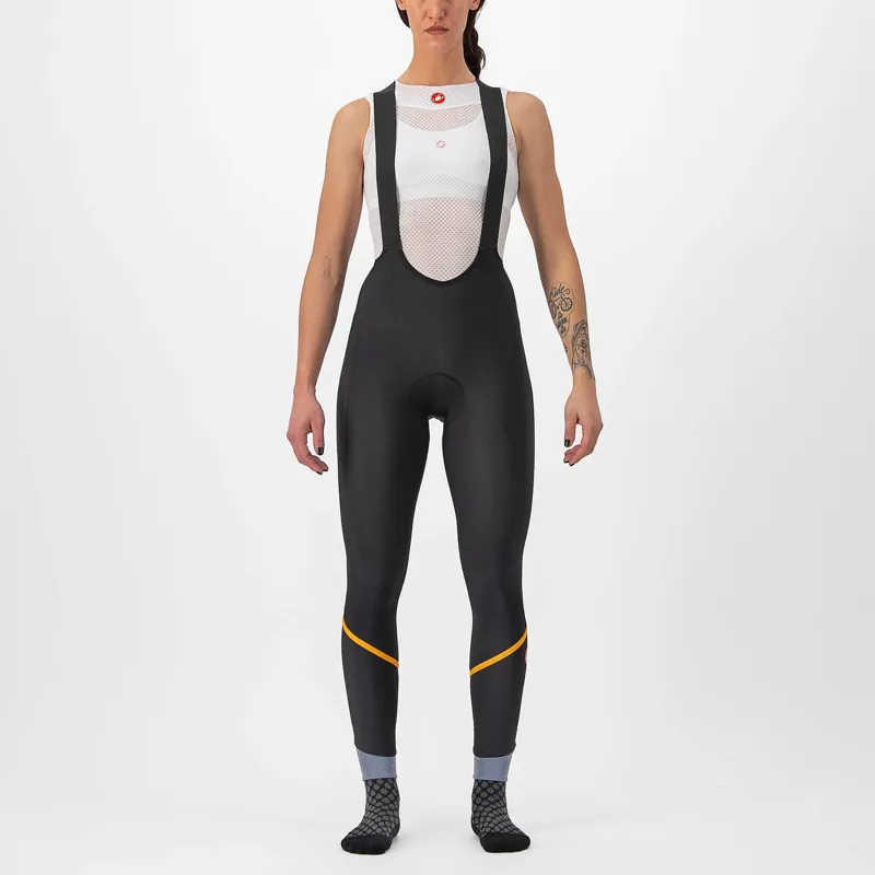 Castelli Velocissima DT Womens Bibtights in Black Reflex