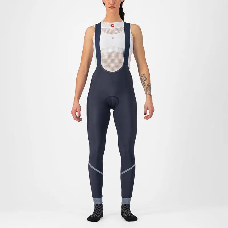 Castelli Velocissima DT Womens Bibtights in Savile Blue