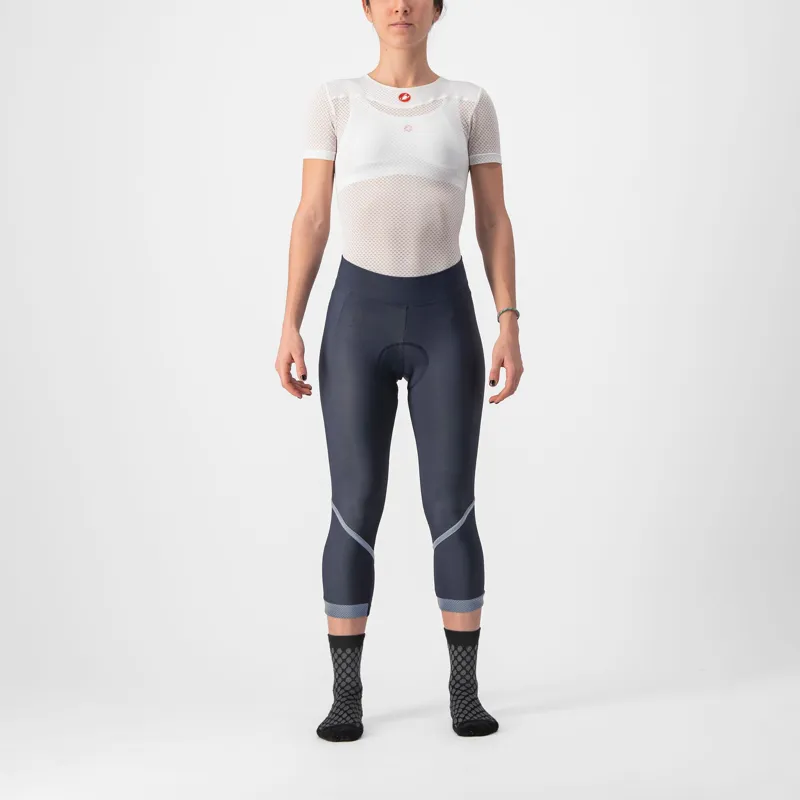Castelli Velocissima Thermal Womens Knickers in Sav Blue Silver
