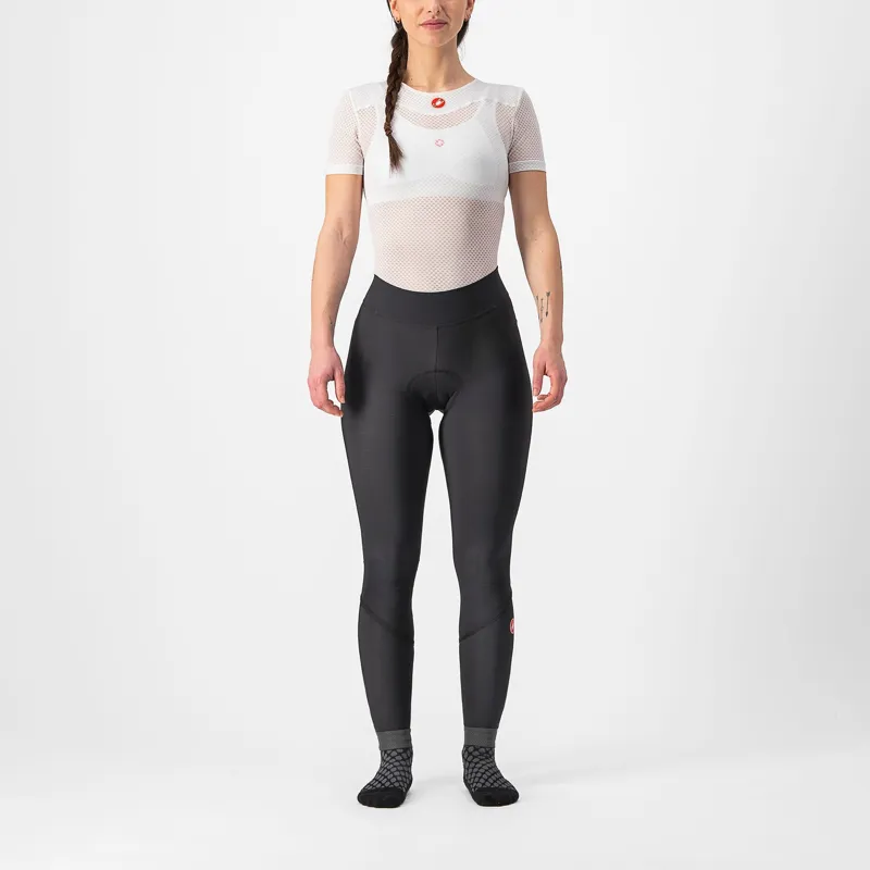 Castelli Velocissima Thermal Womens Tights in Black Reflex