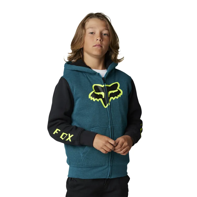 Fox Racing Leed Youth Sherpa Fleece in Heather Maui Blue