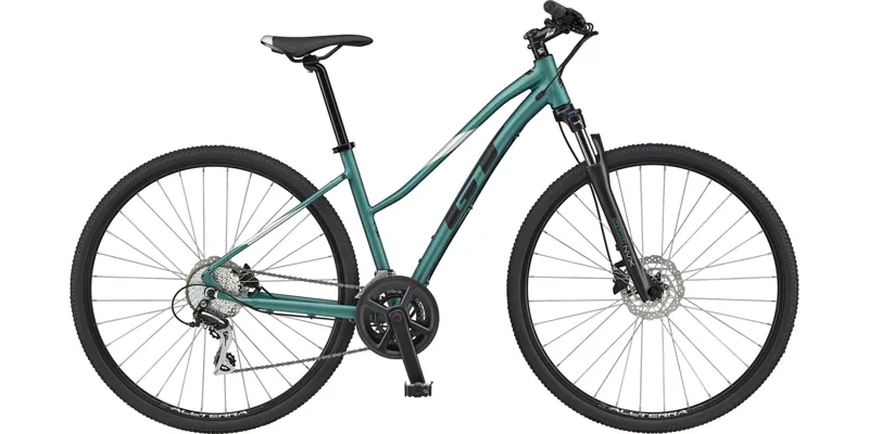 GT Transeo Elite Step-Thru Fitness Bike in Blue