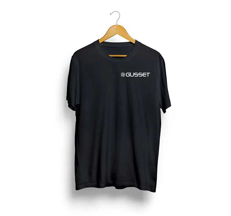 Gusset Logo T-Shirt in Black-1