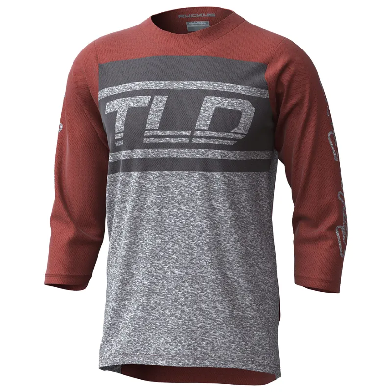 Troy Lee Designs Ruckus Bars 3/4 Jersey in Red Clay/Grey Heather