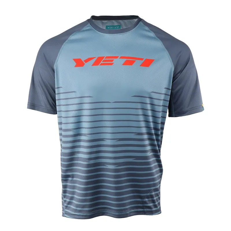 Yeti Longhorn Short Sleeve Mens Jersey in Blue