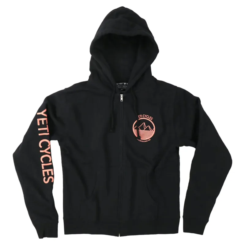 Yeti Mountain Wave Womens Zip Hoodie in Black