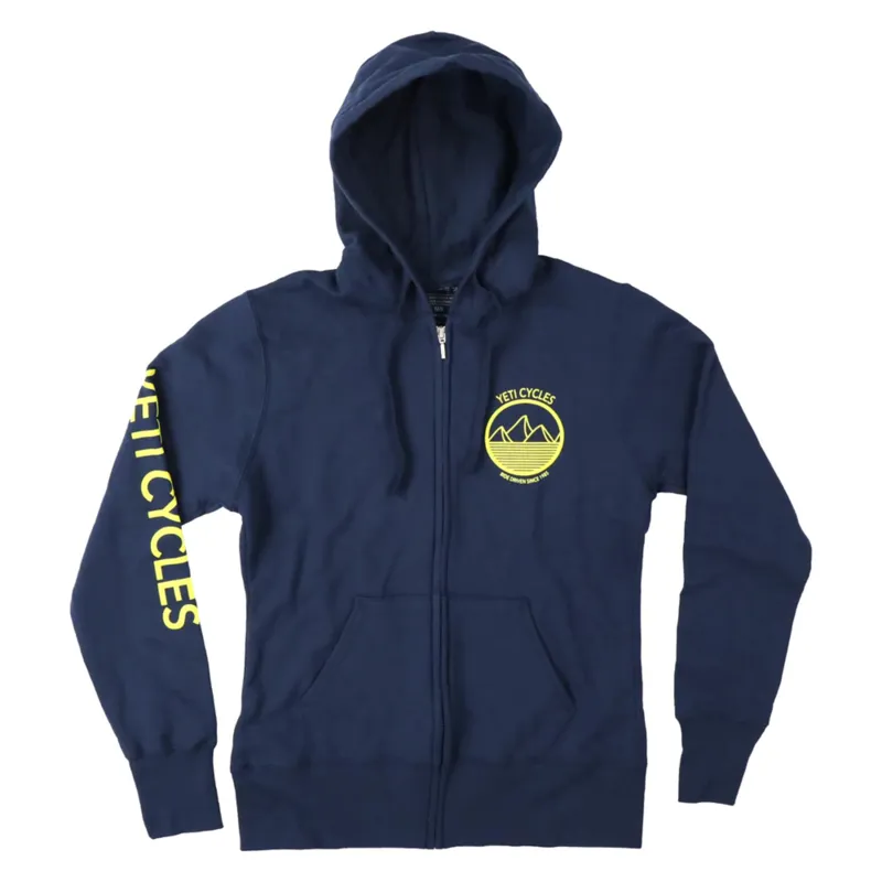 Yeti Mountain Wave Womens Zip Hoodie in Blue