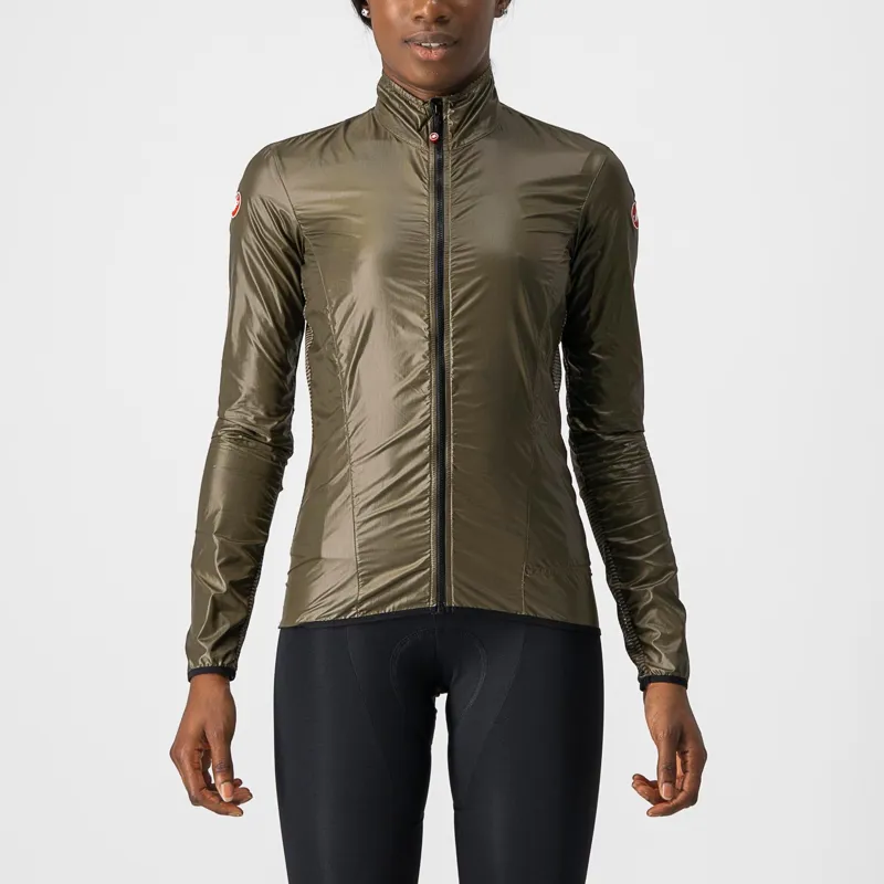 Castelli Aria Shell Women's Jacket in Moss Brown