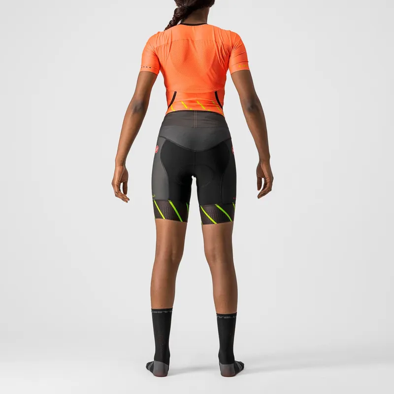 Castelli Free Sanremo 2 Womens Short Sleeve Suit in Coral Flash