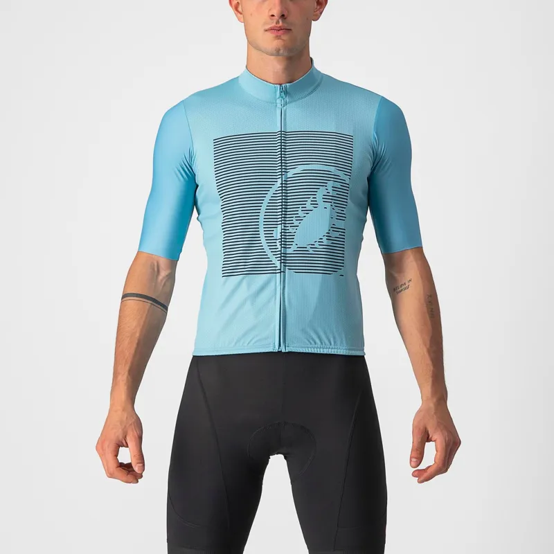 Castelli Bagarre Jersey in Celeste/Savile Blue