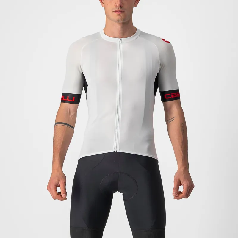 Castelli Entrata VI Jersey in Ivory/Black/Red