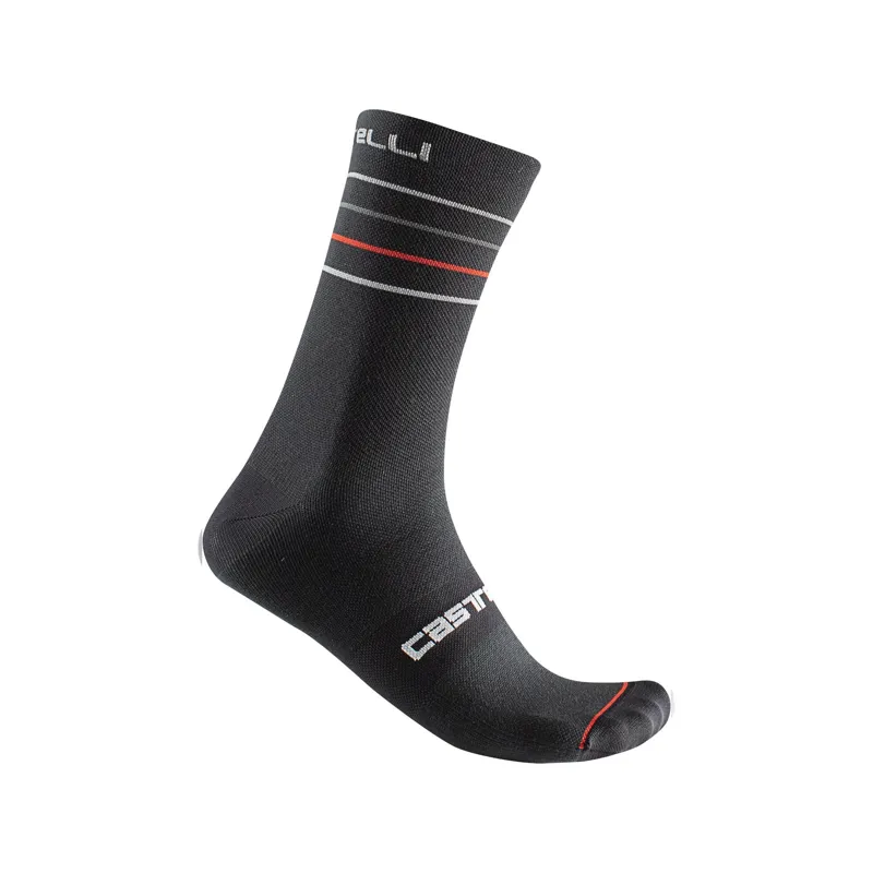Castelli Endurance 15 Socks Black Red Grey