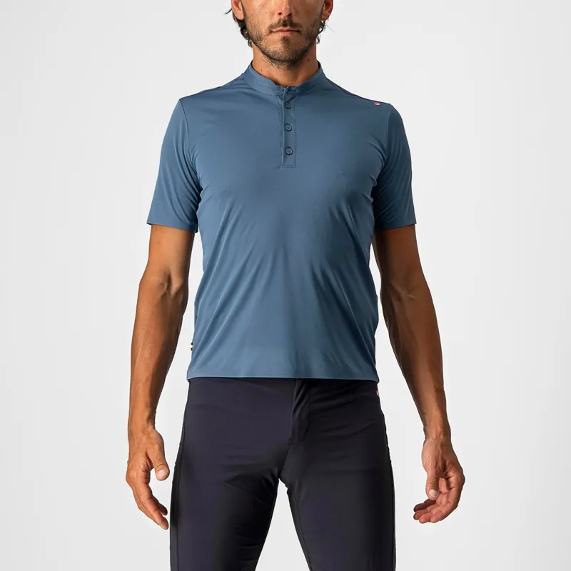 Castelli Tech 2 Polo in Steel Blue