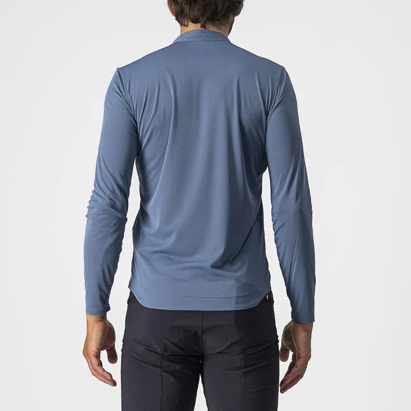Castelli Tech 2 Henley Long Sleeve in Steel Blue-1