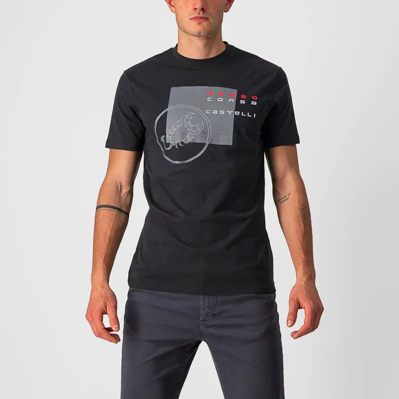 Castelli Maurizio T-Shirt in Black/Grey/Red