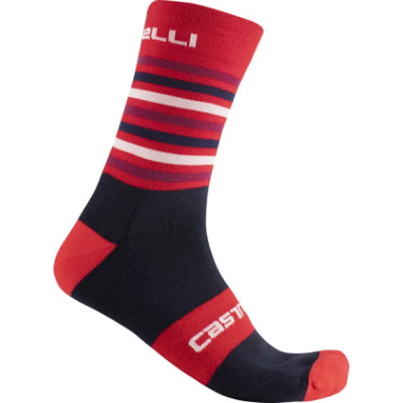 Castelli Gregge 15 Sock Red/Savile Blue 