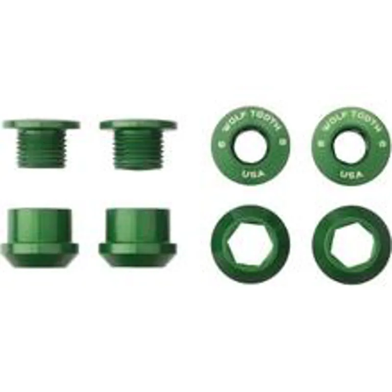 Wolf Tooth - Chainring Bolts For 1x Green set of 4