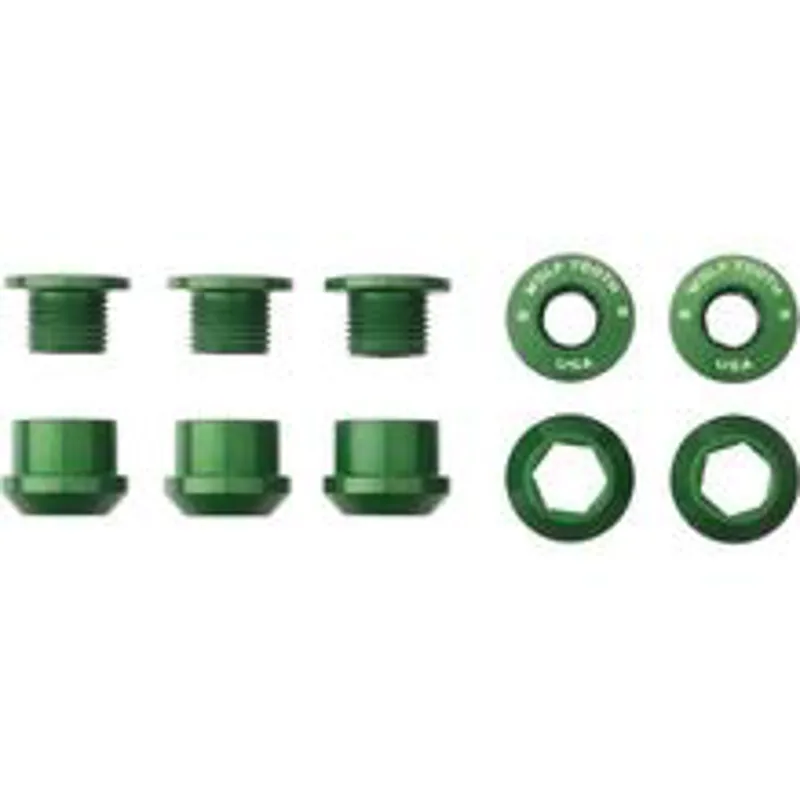 Wolf Tooth - Chainring Bolts For 1x Green set of 5