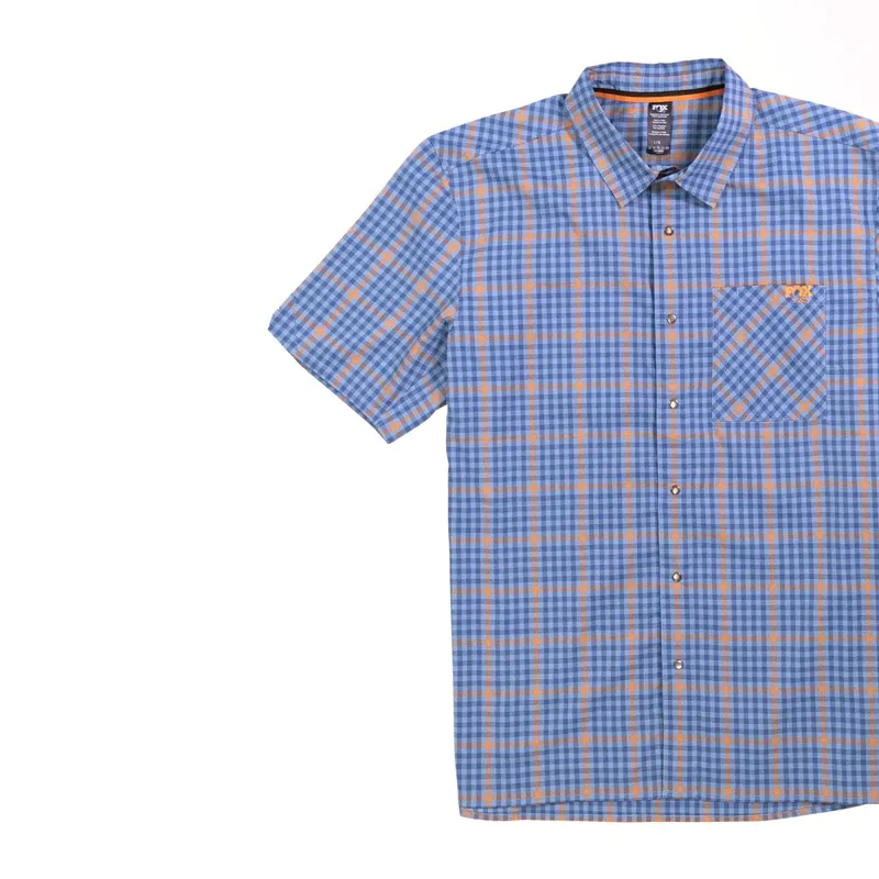 FOX Shop Shirt Plaid Orange/ Blue 
