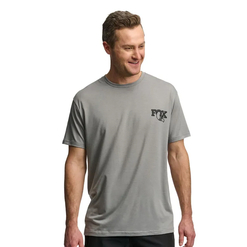 Fox Textured Short Sleeve Tee Grey-2