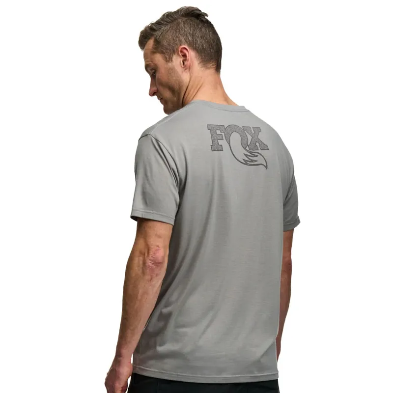 Fox Textured Short Sleeve Tee Grey-3