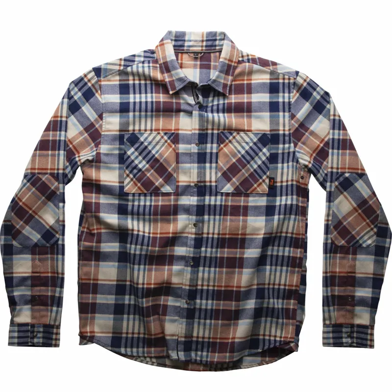 Fox Everyday Long Sleeve Flannel Shirt Orange/ Blue/ Tan