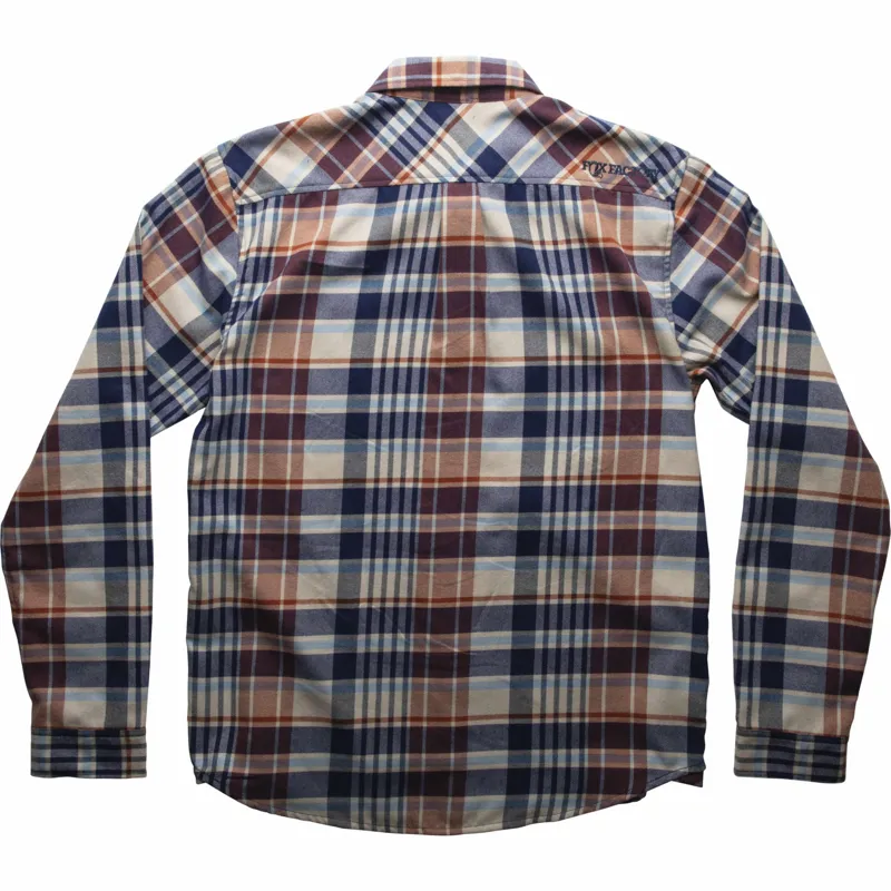 Fox Everyday Long Sleeve Flannel Shirt Orange/ Blue/ Tan-1
