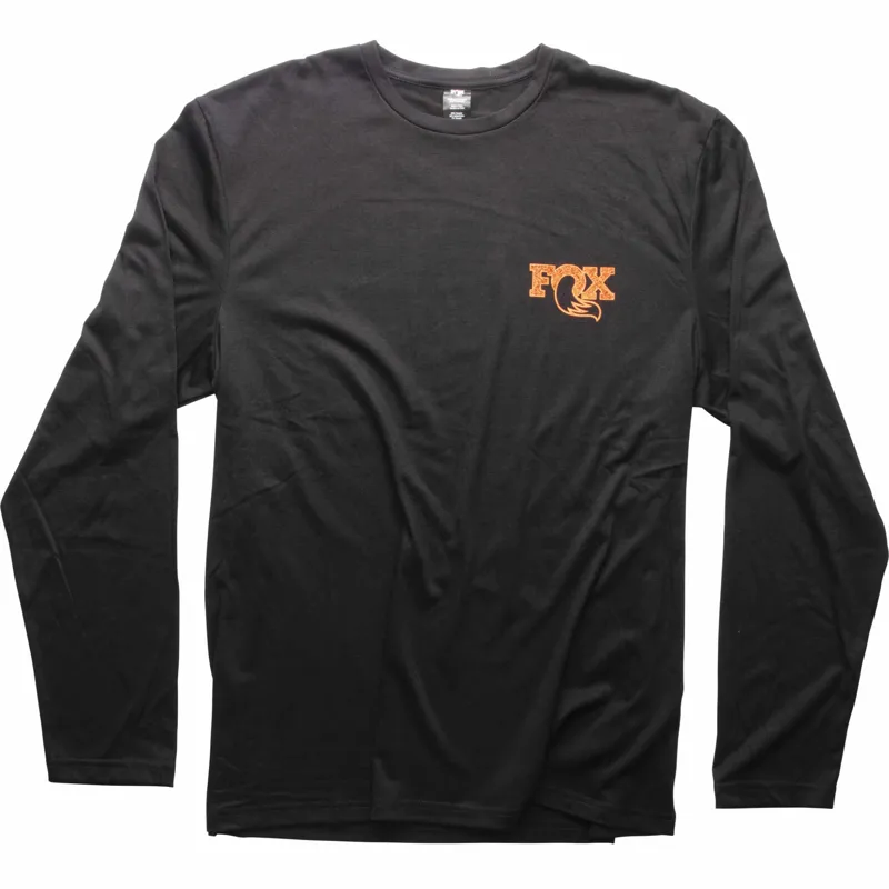 Fox Textured Long Sleeve Tee Black