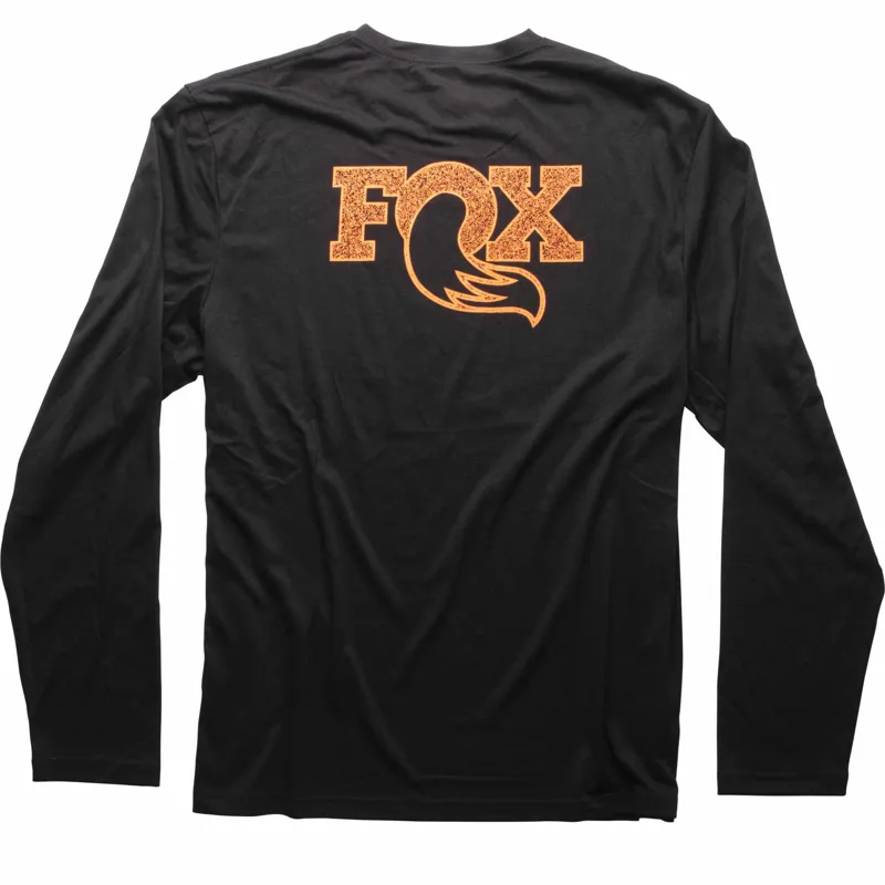 Fox Textured Long Sleeve Tee Black-1