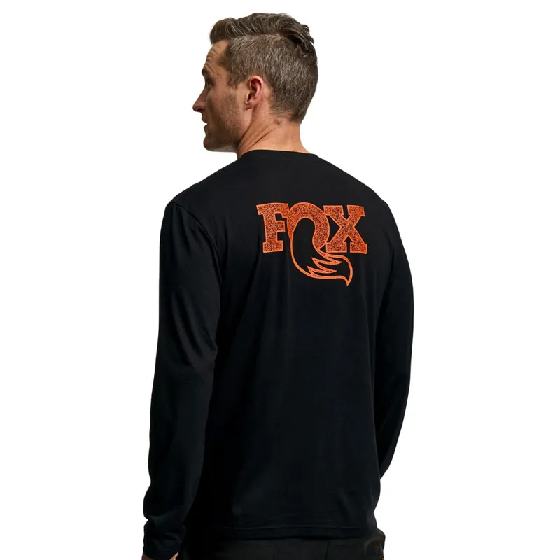 Fox Textured Long Sleeve Tee Black-3