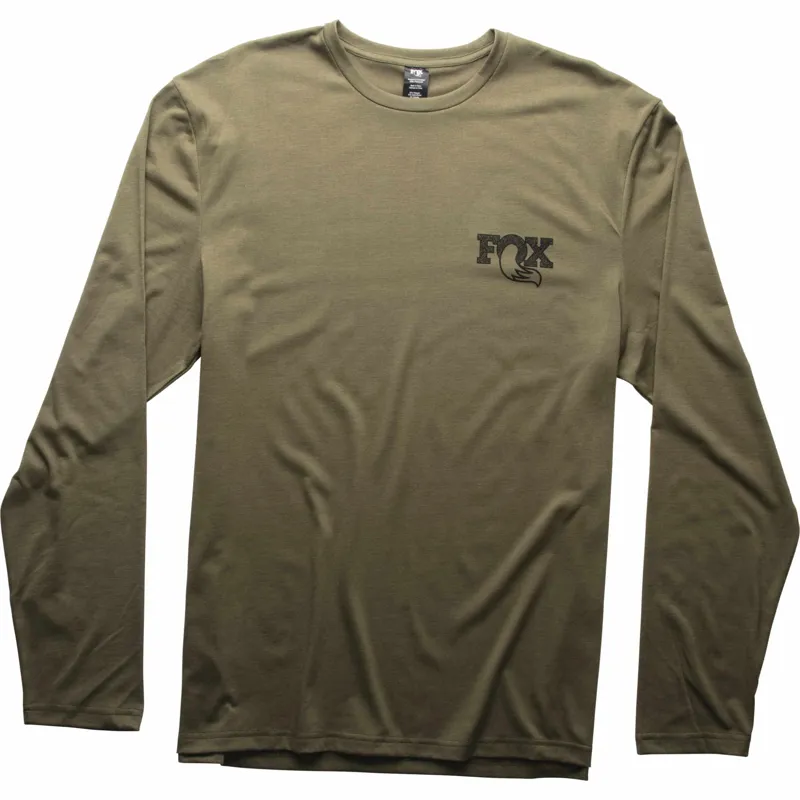 Fox Textured Long Sleeve Tee Green