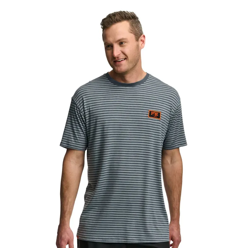 Fox Striped Short Sleeve Tee Black-2