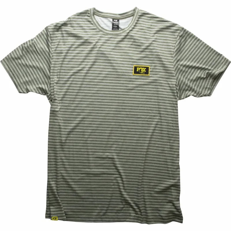Fox Striped Short Sleeve Tee Green