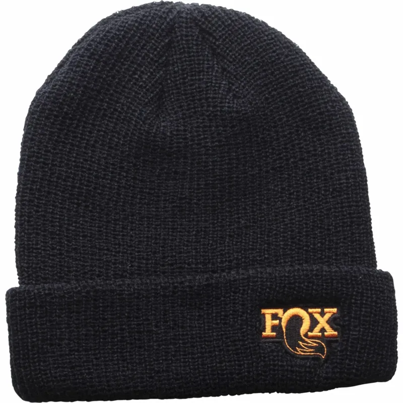 Fox Loose Knit Fisherman Beanie Black