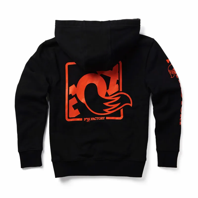 Fox Logo Youth Pullover Hoodie Black-1