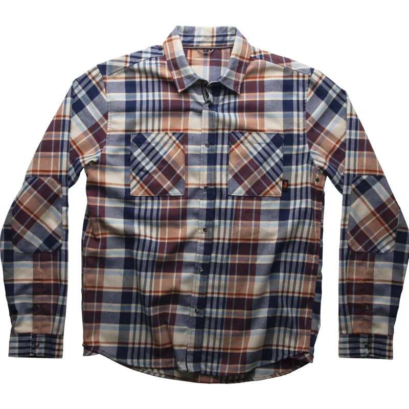 Fox Heavyday Long Sleeve Flannel Shirt Blue/ Tan