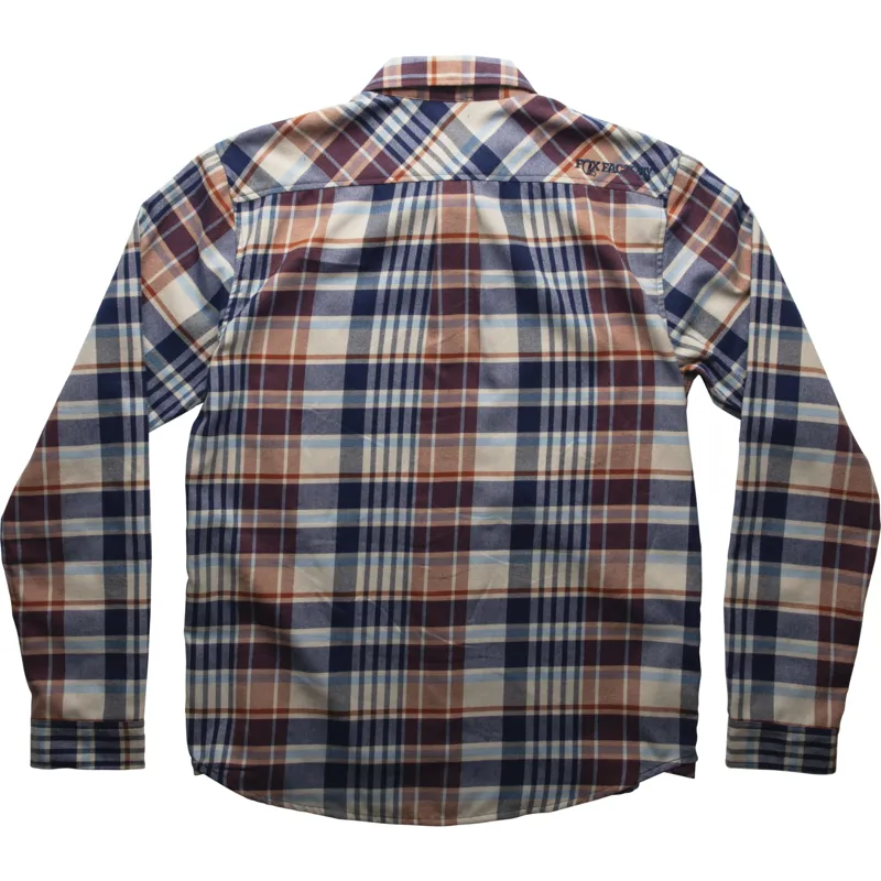 Fox Heavyday Long Sleeve Flannel Shirt Blue/ Tan-1