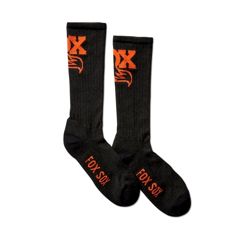 FOX Factory Logo Socks Black Orange