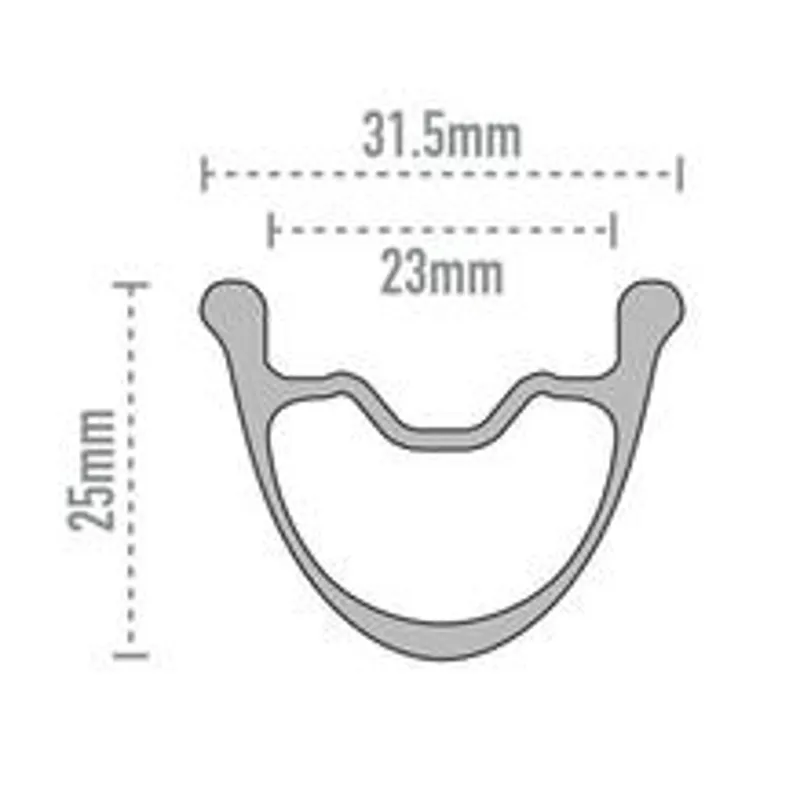 ENVE G23 700c Gravel Rim Black / 700c Clincher 24H-1