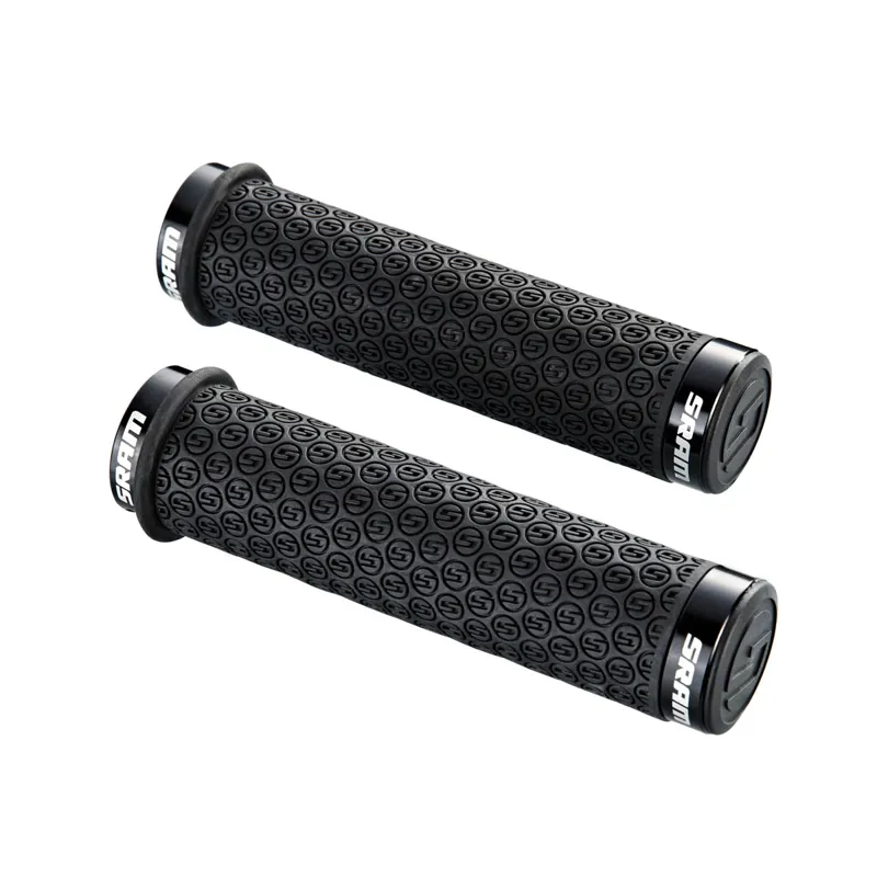 Sram Dh Silicone Locking Grips Black Double Clamps End Plugs