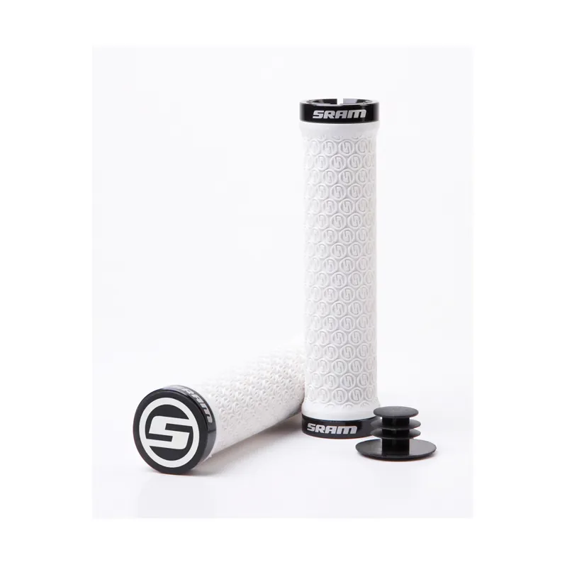 Sram Locking Grips W 2 Clamps End Plugs White size