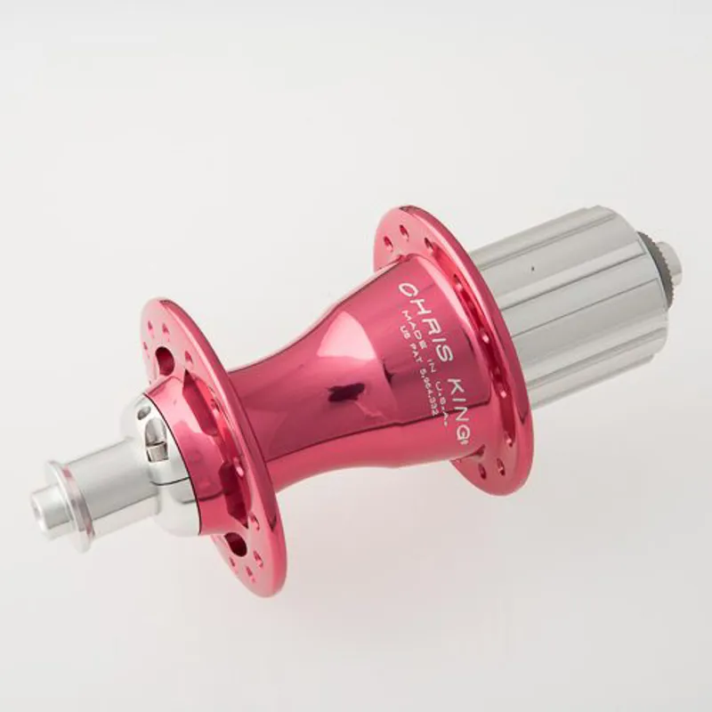 Chris King R45 Disc Rear Hub Shimano Pink 28h 11 spd 135mm