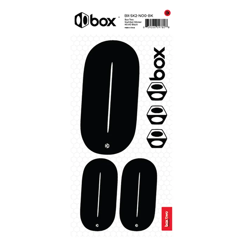 BOX Two Number Sticker Kits Black