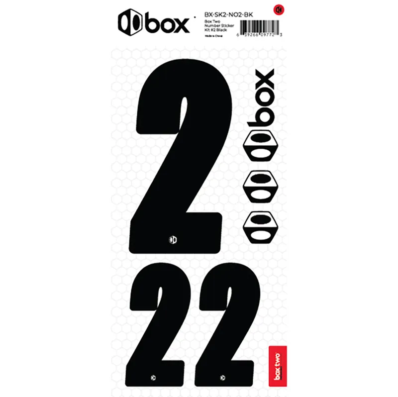 BOX Two Number Sticker Kits Black-9
