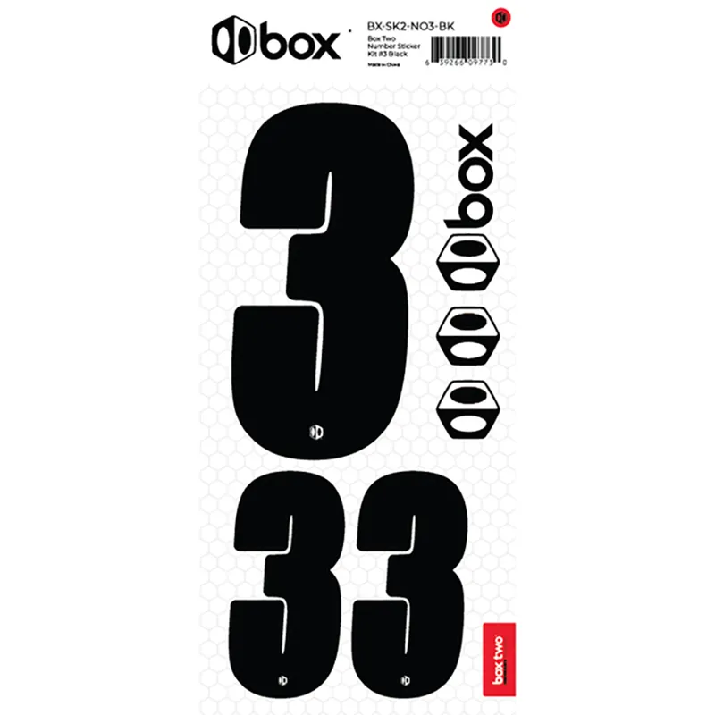 BOX Two Number Sticker Kits Black-6